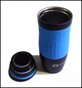 Edel Hoff KUBEK TERMICZNY 380ML TERMOS CZARNY MAT CZERWONY 3