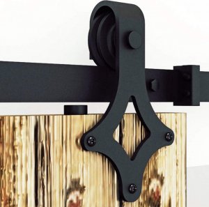 Bonmario System drzwi przesuwnych typu BARNDOOR wzór: diament bez drzwi 6