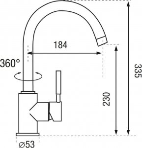 Bateria kuchenna Blue Water Colorado stojąca mosiądz (BW-5901730610239) 2