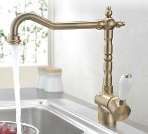 Bateria kuchenna Blue Water Sycylia stojąca mosiądz (BW-5901730610802) 3