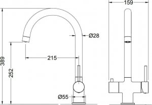 Bateria kuchenna Blue Water Eden stojąca czarna matowa (BW-5901730616538) 2