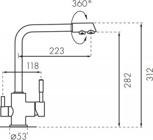 Bateria kuchenna Blue Water Amanda stojąca mosiądz (BW-5901730616514) 2