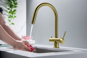 Bateria kuchenna Blue Water Cyrus stojąca mosiądz (BW-5901730616613) 11