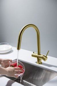 Bateria kuchenna Blue Water Cyrus stojąca mosiądz (BW-5901730616613) 9