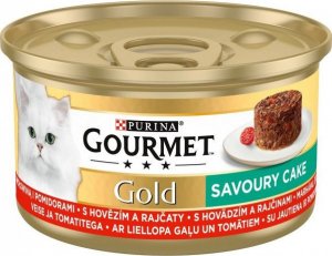 PURINA NESTLE Gourmet Gold Savoury Cake mokra karma dla kota z wołowiną i pomidorami 85g 2