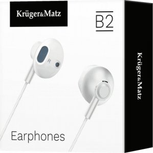 Słuchawki Kruger&Matz Słuchawki douszne z mikrofonem Kruger&Matz B2 białe 3