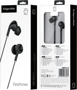 Słuchawki Kruger&Matz Słuchawki dokanałowe z mikrofonem na USB-C Kruger&Matz C1 czarne 3