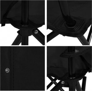 Springos Zestaw kempingowy stolik i 2 krzesła z oparciem, składane meble turystyczne czarny UNIWERSALNY 12