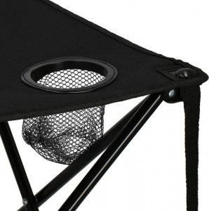 Springos Zestaw kempingowy stolik i 2 krzesła z oparciem, składane meble turystyczne czarny UNIWERSALNY 13