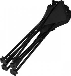 Springos Zestaw kempingowy stolik i 2 krzesła z oparciem, składane meble turystyczne czarny UNIWERSALNY 8