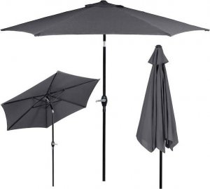 Springos Parasol ogrodowy składany 260 cm  grafitowy 15