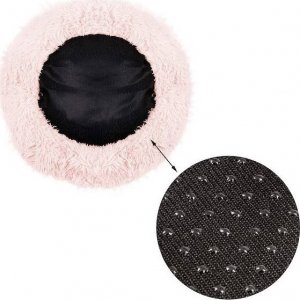 Springos Legowisko dla kota 60cm, pluszowe posłanie dla kota brudny róż UNIWERSALNY 2