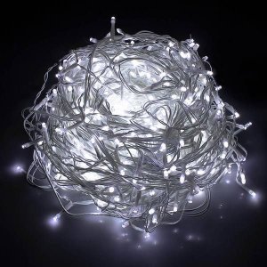 Springos Kurtyna świetlna 1000 led girlanda, lampki wewnętrzno-zewnętrzne sople zimny biały z flash UNIWERSALNY 22