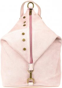 Plecak pudrowy różowy skórzany A4 W01 1