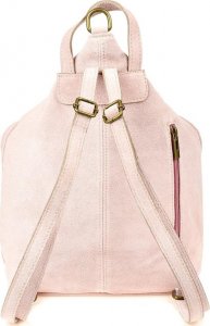 Plecak pudrowy różowy skórzany A4 W01 2