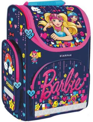 Starpak Tornister szkolny Barbie STK 47-24 granatowo-różowy (372654) 1