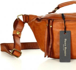 Marco Mazzini Listonoszka nerka camelowa Marco Mazzini skórzana v211b 4