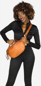 Marco Mazzini Listonoszka nerka camelowa Marco Mazzini skórzana v211b 9