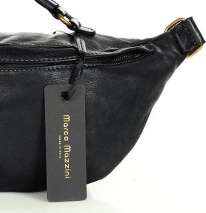 Marco Mazzini Listonoszka nerka skórzana MARCO MAZZINI czarna v211a 4