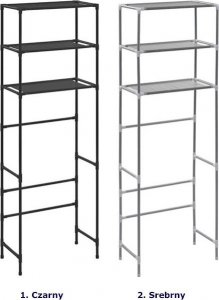 Elior Srebrna półka nad toaletę 3-poziomowa - Dexo 4X 4