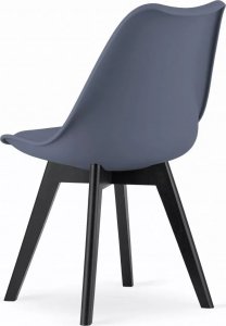 Elior Zestaw granatowych skandynawskich ergonomicznych krzeseł 4 szt. - Asaba 4S 5