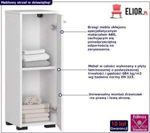 Elior Biały regał łazienkowy - Lireno 3X 2