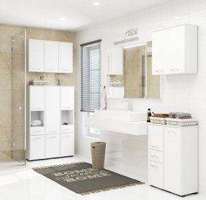 Elior Biały regał łazienkowy - Lireno 3X 3