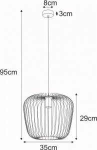 Lampa wisząca Lumes Niebieska druciana lampa wisząca młodzieżowa - S547-Pafi 3