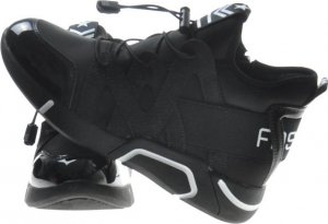 Modne damskie trampki sneakersy na koturnie Czarne /E8-2 7640 S797/ 41 8