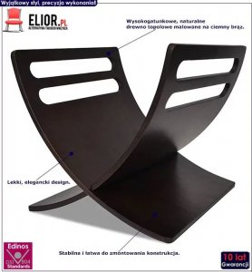 Elior Stojak na gazety Varis 3X - brązowy 2