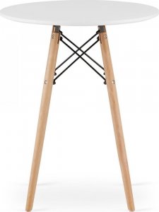 Elior Biały okrągły stół w stylu skandynawskim - Emodi 3X 6