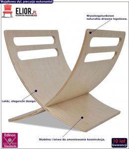 Elior Drewniany stojak na gazety Varis - topola 2