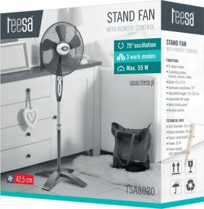 Wentylator Teesa Wentylator stojący sterowany pilotem 8