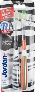 Jordan Szczoteczka do zębów DUO Individual Clean Soft - mix kolorów  1 op-2szt 2