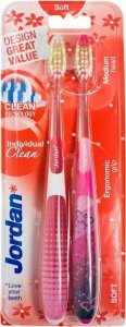 Jordan Szczoteczka do zębów DUO Individual Clean Soft - mix kolorów  1 op-2szt 3