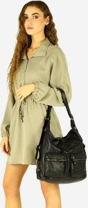 Marco Mazzini MARCO MAZZINI Miejska torebka plecak skórzana convertible leather bag czarny 11