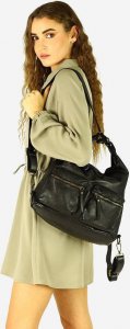Marco Mazzini MARCO MAZZINI Miejska torebka plecak skórzana convertible leather bag czarny 3