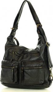 Marco Mazzini MARCO MAZZINI Miejska torebka plecak skórzana convertible leather bag czarny 5