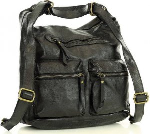 Marco Mazzini MARCO MAZZINI Miejska torebka plecak skórzana convertible leather bag czarny 6