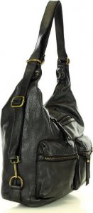Marco Mazzini MARCO MAZZINI Miejska torebka plecak skórzana convertible leather bag czarny 7