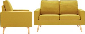 Elior 3-osobowy zestaw wypoczynkowy z fotelem, żółty - Eroa 3X 1