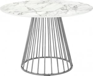 King Home Stół GLAM MARBLE 110 - MDF, chromowana podstawa 1