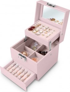 Massido Szkatułka na biżuterię MS-703 Massido - różowa 5