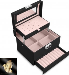 Massido Szkatułka na biżuterię MS-704 - czarna 3