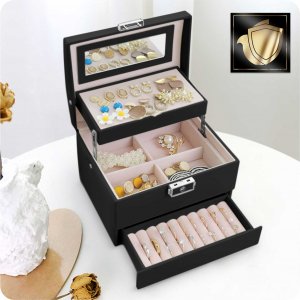 Massido Szkatułka na biżuterię MS-704 - czarna 6