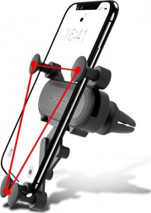 4kom.pl Uchwyt grawitacyjny do samochodu Holder do auta XO C41 na telefon smartfon do kratki Czarny 6