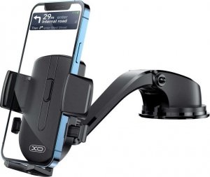 4kom.pl Uchwyt samochodowy XO C89 Holder do auta na telefon na deskę kokpit szybę Czarny 2