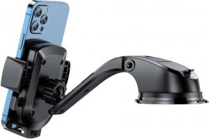 4kom.pl Uchwyt samochodowy XO C89 Holder do auta na telefon na deskę kokpit szybę Czarny 4