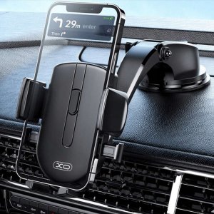 4kom.pl Uchwyt samochodowy XO C89 Holder do auta na telefon na deskę kokpit szybę Czarny 8