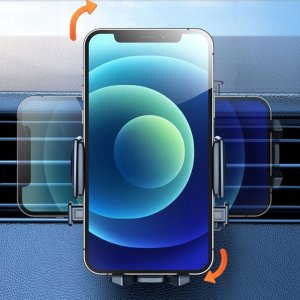 4kom.pl Uchwyt samochodowy XO C89 Holder do auta na telefon na deskę kokpit szybę Czarny 9